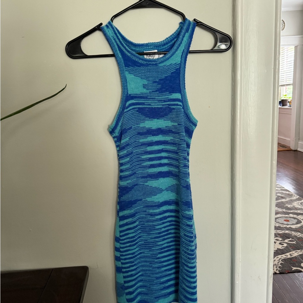Princess Polly Blue and Teal Knit Mini Dress